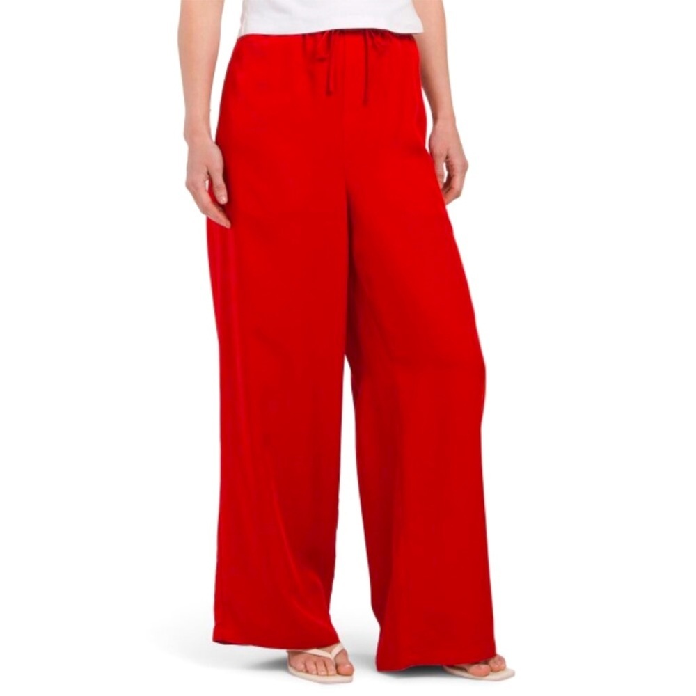 NWOT Christian Lacroix Red Wide Leg Pants XS